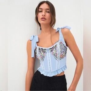 For Love and Lemons Louise Bustier Blue
